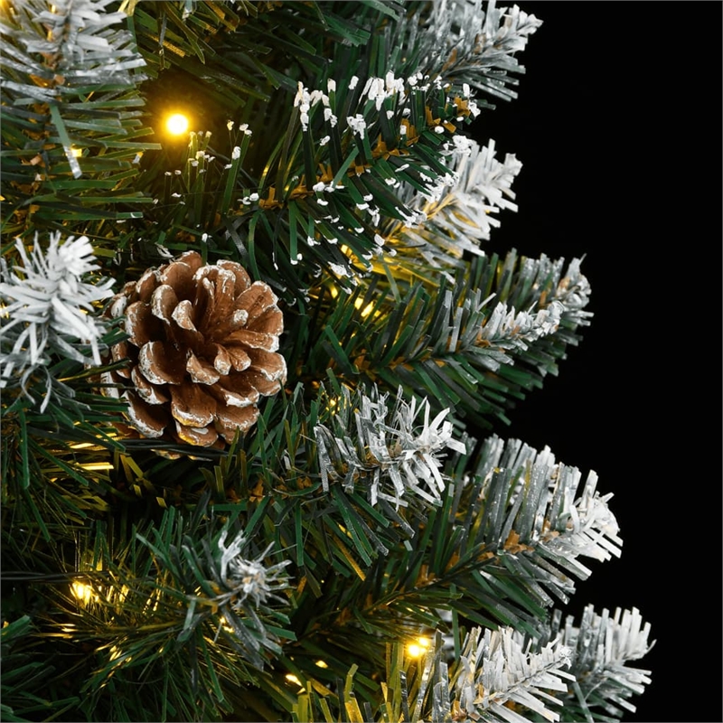 Bowery Hill Artificial Christmas Tree Green and White PVC Steel 82.7 