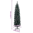 Bowery Hill Artificial Christmas Tree Green and White PVC Steel 82.7 