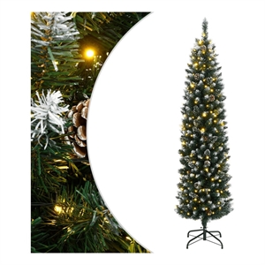 Bowery Hill Artificial Christmas Tree Green and White PVC Steel 82.7 &quot