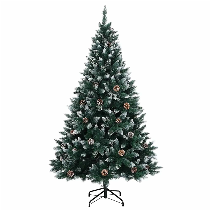 Bowery Hill Artificial Christmas Tree Green and White PVC Steel 71