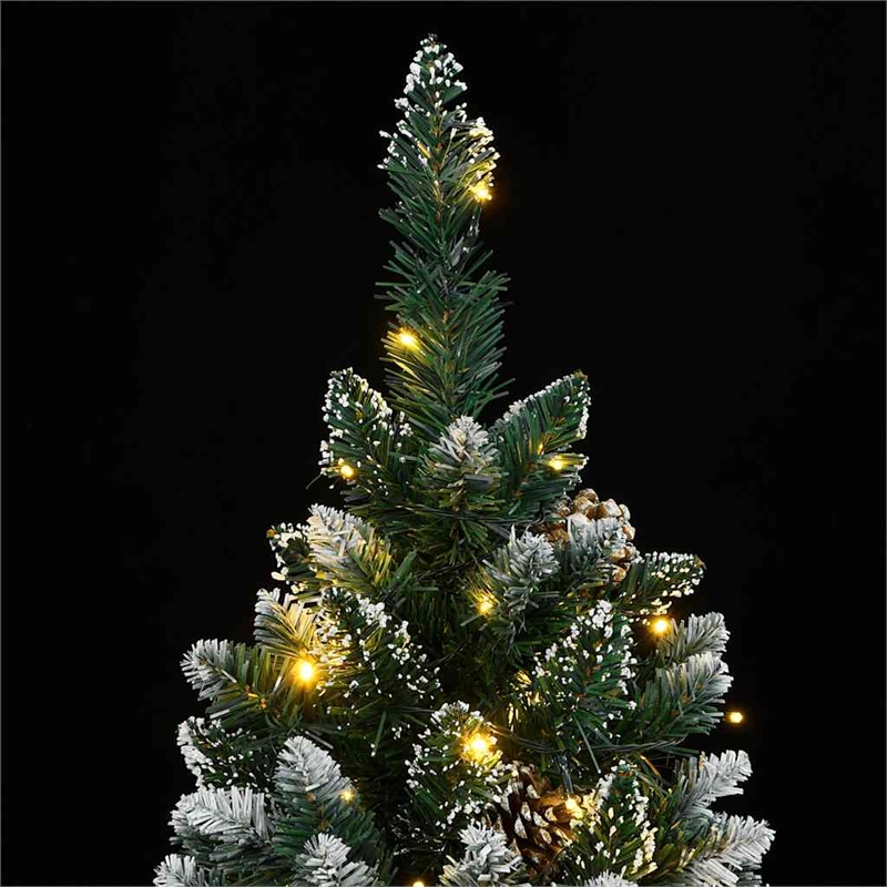 Bowery Hill Artificial Christmas Tree Green and White PVC Steel 71