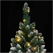 Bowery Hill Artificial Christmas Tree Green and White PVC Steel 71
