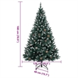 Bowery Hill Artificial Christmas Tree Green and White PVC Steel 71