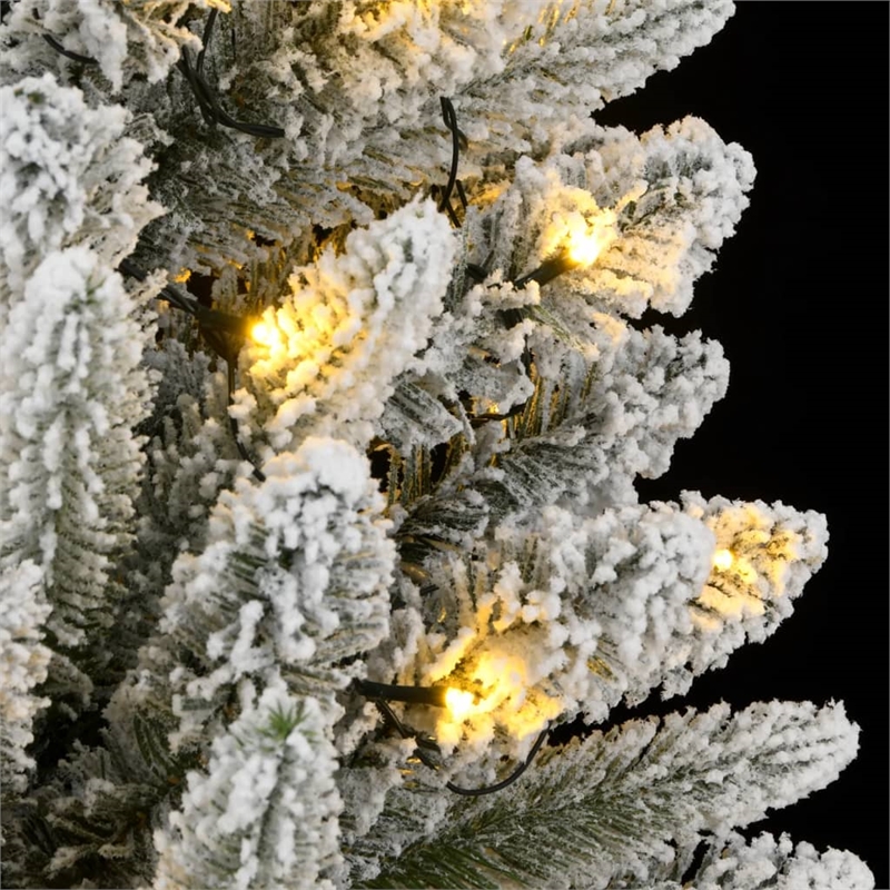 Bowery Hill Artificial Christmas Tree Green and White PVC PE Steel Large