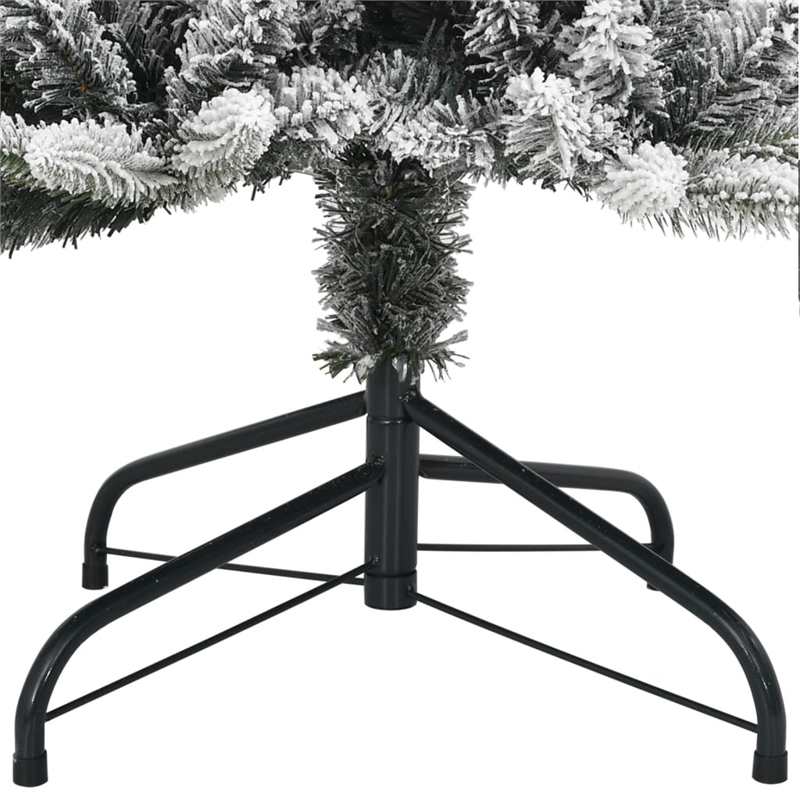 Bowery Hill Artificial Christmas Tree Green and White PVC PE Steel Large