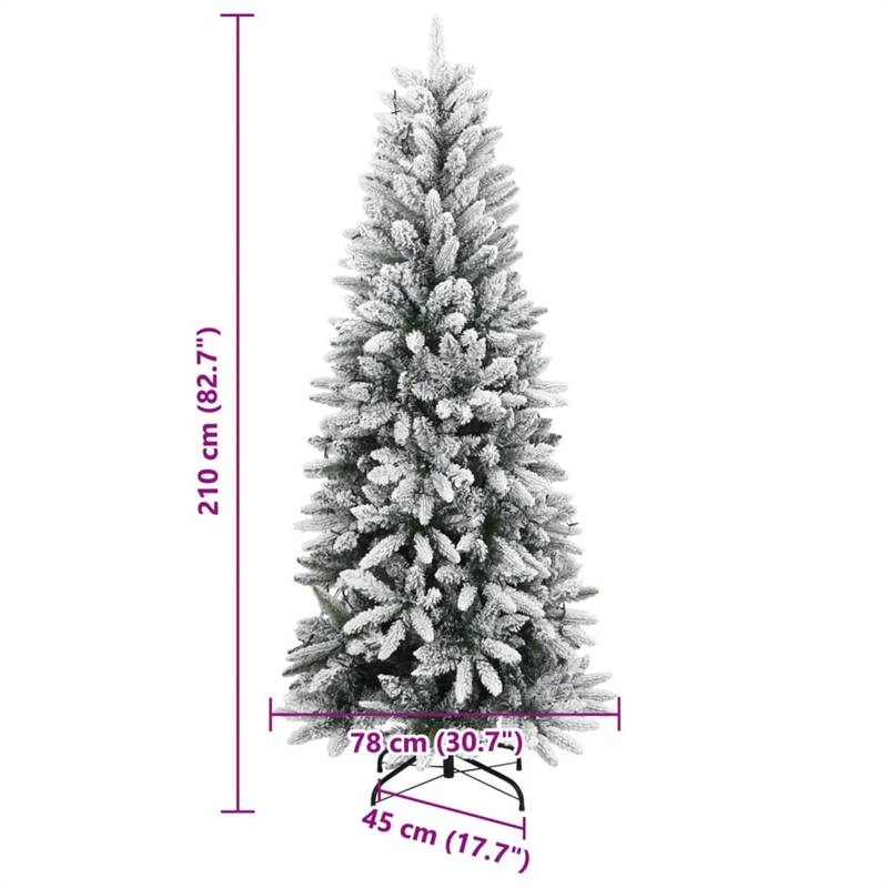 Bowery Hill Artificial Christmas Tree Green and White PVC PE Steel Large