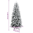 Bowery Hill Artificial Christmas Tree Green and White PVC PE Steel Large