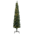 Bowery Hill Artificial Slim Christmas Tree Green and white PVC Steel Slim