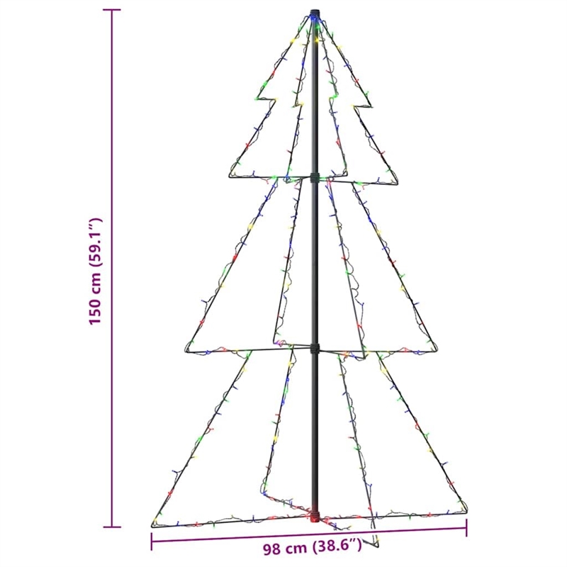 Bowery Hill Christmas Cone Tree Metal Medium Decorative Inlays