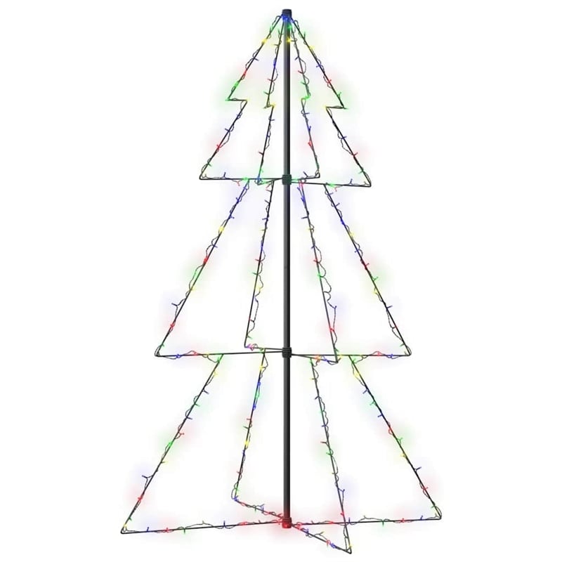 Bowery Hill Christmas Cone Tree Metal Medium Decorative Inlays