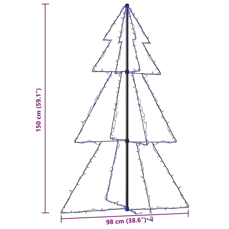 Bowery Hill Christmas Cone Tree 200 LEDs Indoor and Outdoor 3x5 ft
