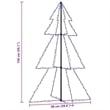 Bowery Hill Christmas Cone Tree 200 LEDs Indoor and Outdoor 3x5 ft
