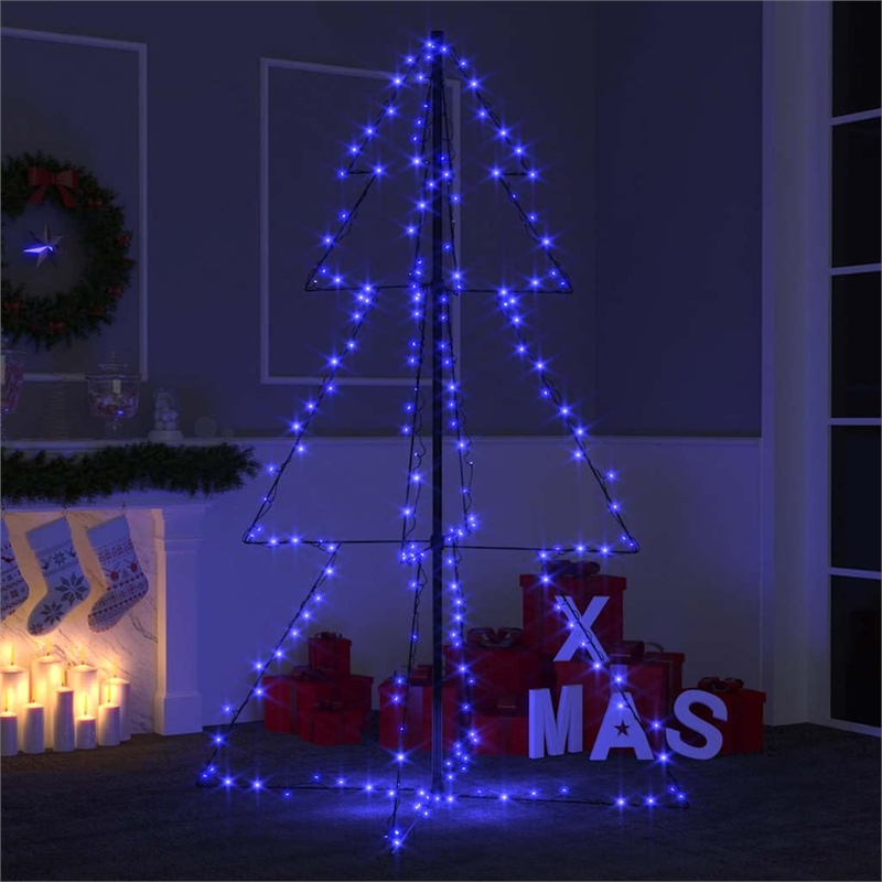 Bowery Hill Christmas Cone Tree 200 LEDs Indoor and Outdoor 3x5 ft