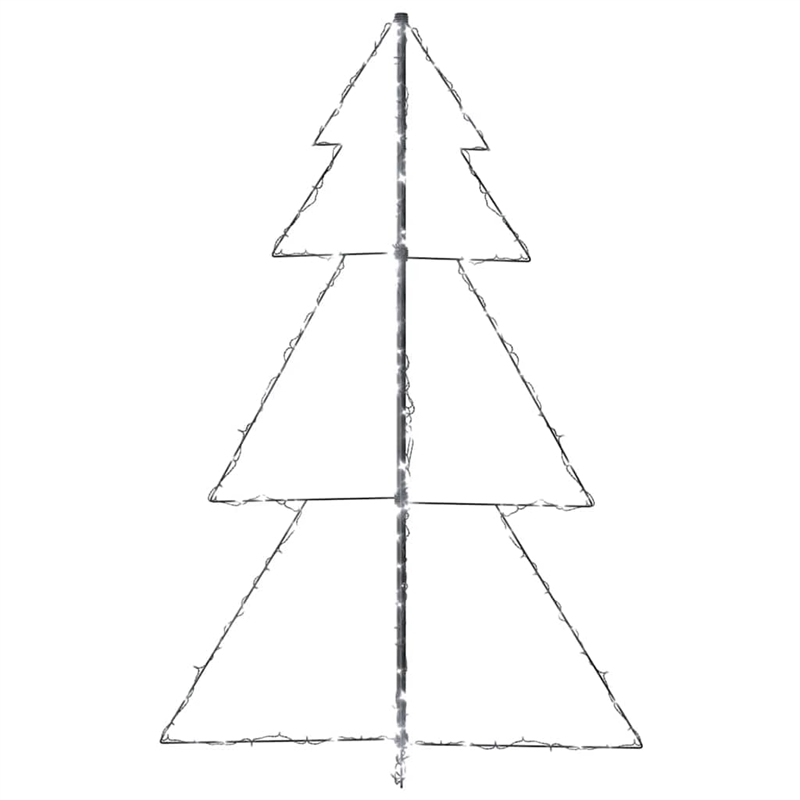 Bowery Hill Christmas Cone Tree Cold white Metal 38.6 x 59.1