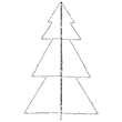 Bowery Hill Christmas Cone Tree Cold white Metal 38.6 x 59.1