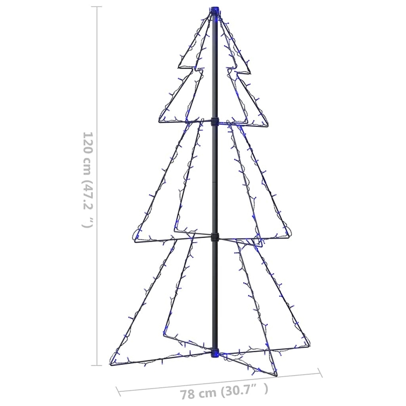 Bowery Hill Christmas Cone Tree 160 LEDs Indoor and Outdoor 3x4 ft