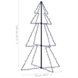 Bowery Hill Christmas Cone Tree 160 LEDs Indoor and Outdoor 3x4 ft