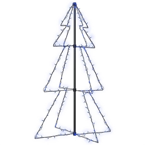 Bowery Hill Christmas Cone Tree 160 LEDs Indoor and Outdoor 3x4 ft