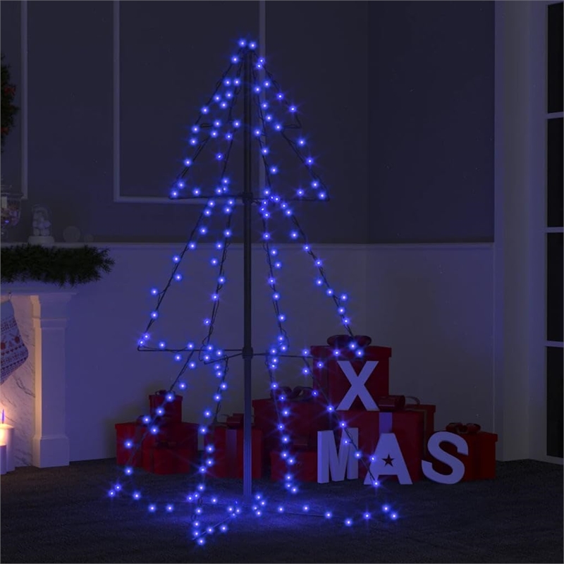 Bowery Hill Christmas Cone Tree 160 LEDs Indoor and Outdoor 3x4 ft