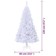 Bowery Hill Artificial Christmas Tree White PVC Medium Adjustable Armrests