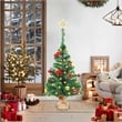Bowery Hill Christmas Tree Green PVC Small Christmas Tree Cone-shaped