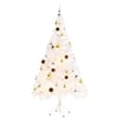 Bowery Hill Artificial Pre-lit Christmas Tree with Baubles White 5 ft