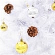 Bowery Hill Artificial Pre-lit Christmas Tree with Baubles White 5 ft