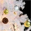 Bowery Hill Artificial Pre-lit Christmas Tree with Baubles White 5 ft