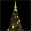 Bowery Hill Artificial Pre-lit Christmas Tree with Baubles Green 5 ft