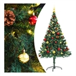 Bowery Hill Artificial Pre-lit Christmas Tree with Baubles Green 5 ft