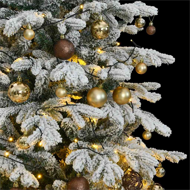 Bowery Hill Artificial Hinged Christmas Tree 300 LEDs and Ball Set 70.9