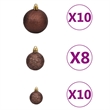 Bowery Hill Artificial Hinged Christmas Tree 300 LEDs and Ball Set 70.9