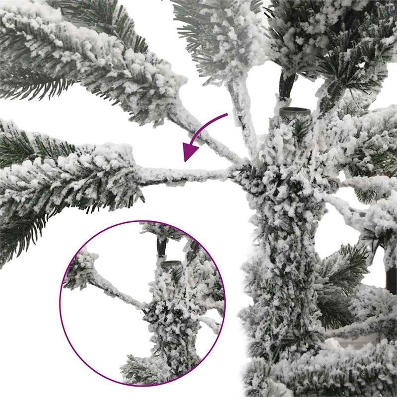 Bowery Hill Artificial Hinged Christmas Tree 300 LEDs and Ball Set 70.9