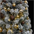 Bowery Hill Artificial Hinged Christmas Tree 300 LEDs and Ball Set 82.7