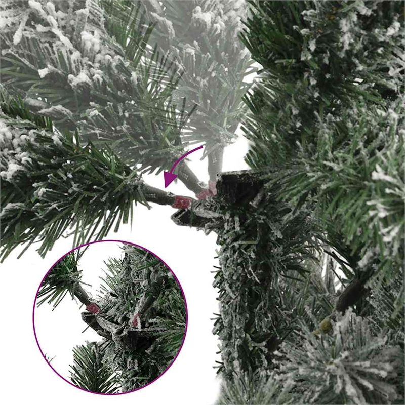 Bowery Hill Artificial Hinged Christmas Tree 300 LEDs and Ball Set 82.7