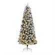 Bowery Hill Artificial Hinged Christmas Tree 300 LEDs and Ball Set 82.7