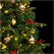 Bowery Hill Artificial Hinged Christmas Tree 300 LEDs and Ball Set 82.7