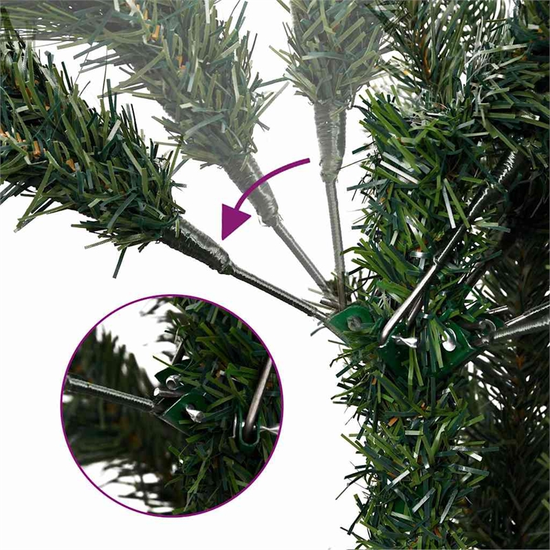Bowery Hill Artificial Hinged Christmas Tree 300 LEDs and Ball Set 70.9