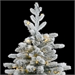 Bowery Hill Artificial Hinged Christmas Tree 300 LEDs and Flocked Snow 82.7