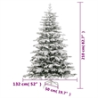 Bowery Hill Artificial Hinged Christmas Tree 300 LEDs and Flocked Snow 82.7