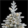 Bowery Hill Artificial Hinged Christmas Tree 300 LEDs and Flocked Snow 70.9