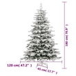 Bowery Hill Artificial Hinged Christmas Tree 300 LEDs and Flocked Snow 70.9