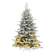 Bowery Hill Artificial Hinged Christmas Tree 300 LEDs and Flocked Snow 70.9