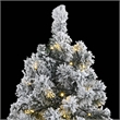 Bowery Hill Artificial Hinged Christmas Tree 300 LEDs and Flocked Snow 82.7