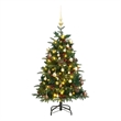 Bowery Hill Artificial Hinged Christmas Tree Green PVC PE iron 4.9 feet