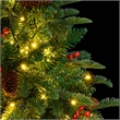 Bowery Hill Artificial Hinged Christmas Tree Green Warm White PVC PE Iron