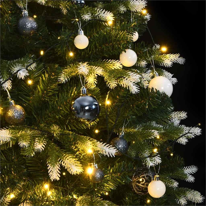 Bowery Hill Artificial Hinged Christmas Tree Green and white