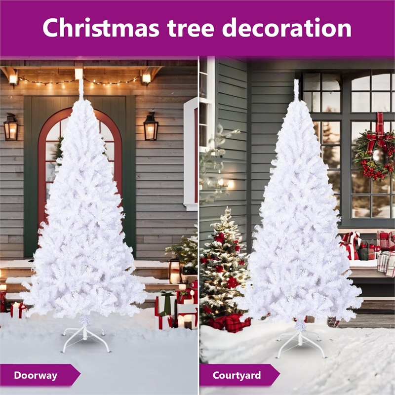 Bowery Hill Artificial Christmas Tree White PVC and Steel 82.7