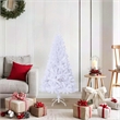 Bowery Hill Contemporary Artificial Christmas Tree White PVC Steel 59.1