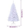 Bowery Hill Contemporary Artificial Christmas Tree White PVC Steel 59.1